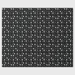 ゴシックハート白黒 ラッピングペーパー