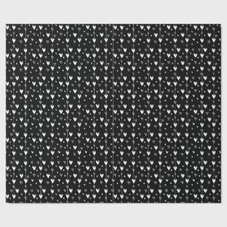 ゴシックハート白黒 ラッピングペーパー