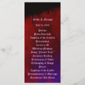 ゴシックハート結婚式 プログラムカード プログラム (裏面)