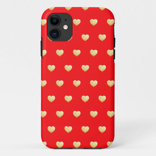 ゴシックハート赤金ゴールド模様 Case-Mate iPhoneケース (裏面)