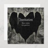 ゴシックハート 招待状 (正面/裏面)