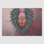 ゴシックハート+花+翼 薄葉紙 (正面)