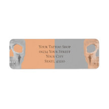 ゴシックハーフスカル顔タングレータトゥーショップ