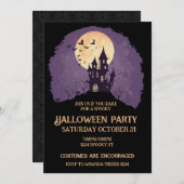 ゴシックハ不気味ウス幽霊のよく出るハロウィーン 招待状 (正面/裏面)