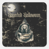 ゴシックハ幽霊のよく出るウスウィッチハローウィンパーティ スクエアシール (正面)