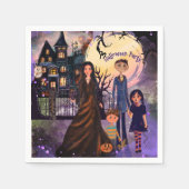 ゴシックハ幽霊のよく出るウスハローウィンパーティナプキンス スタンダードカクテルナプキン (正面)