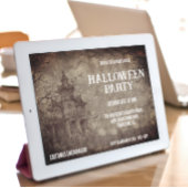 ゴシックハ幽霊のよく出るウスハローウィンパーティ招待状 招待状