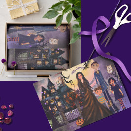 ゴシックハ幽霊のよく出るウスモンスターファミリーティッシュペーパー 薄葉紙