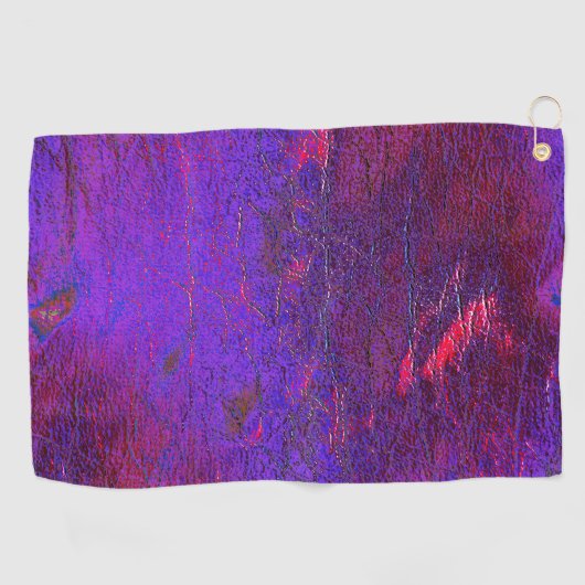 ゴシックバイオレットから赤の拡大した革の染色 ゴルフタオル (横)