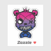 ゴシックバイセクシャルプライドフラッグカラークマ シール (シート)