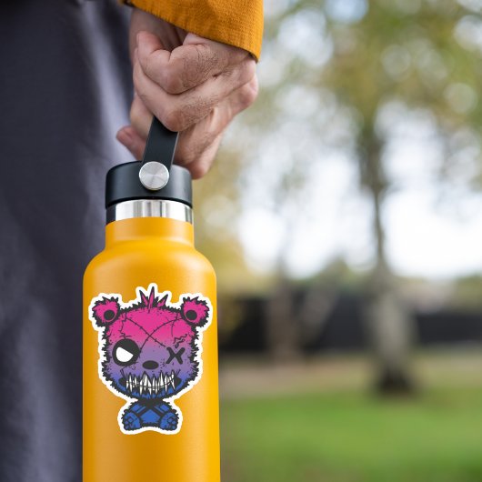 ゴシックバイセクシャルプライドフラッグカラークマ シール