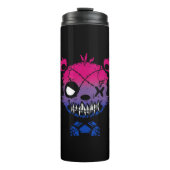 ゴシックバイセクシャルプライドフラッグカラークマ タンブラー (正面)