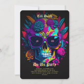 ゴシックバチェロレッテパープルピンクボホスカル 招待状 (正面)