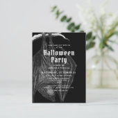 ゴシックバットのハロウィンパーティー招待状 ポストカード (スタンド正面)