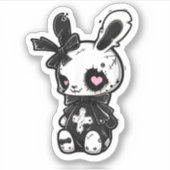 ゴシックバニーかわいいウサギEガールキュートゴシック衣装 シール (正面)