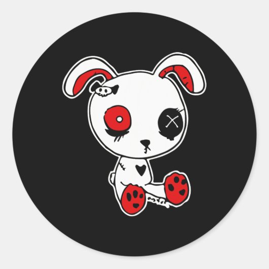 ゴシックバニー怠惰ハロウィーンの衣装ホラーゴシック ラウンドシール (正面)