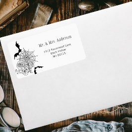 ゴシックバラこうもりスパイダウ結婚ス差出人住所 ラベル