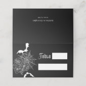 ゴシックバラこうもりスパイダーウェブブラック結婚ズ プレイスカード (外部開封)