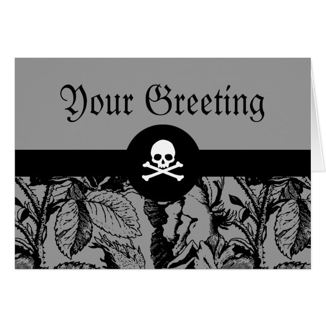 ゴシックバラとスカルカード (正面横)