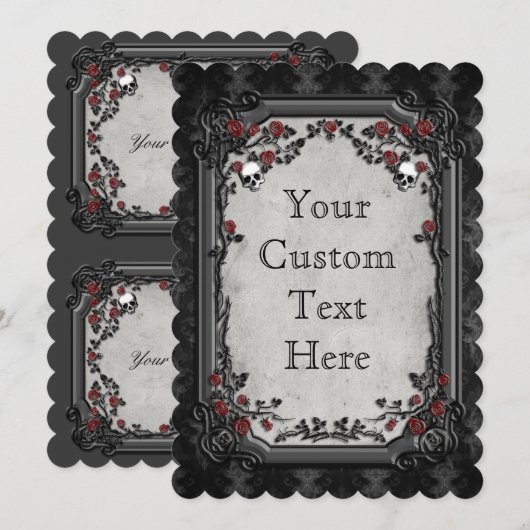 ゴシックバラとスカル (正面/裏面)