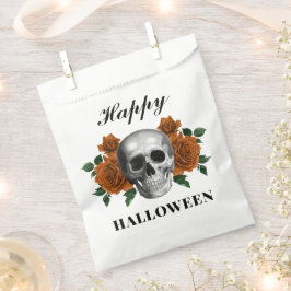ゴシックバラとドクロのハッピーハロウィン フェイバーバッグ