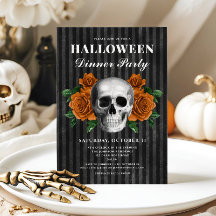 ゴシックバラとドクロのハロウィンディナーパーティー