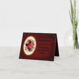 ゴシックバラとフレーム – 結婚式招待状 招待状