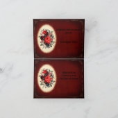 ゴシックバラとフレーム – 結婚式招待状 招待状 (内部)