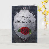 ゴシックバラとCobwebs母の日カード カード (黄色い花)