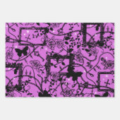 ゴシックバラのフレームと蝶 ラッピングペーパーシート (正面2)