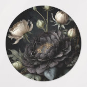 ゴシックバラアレンジメント黒花 ラベル (デザイン2)