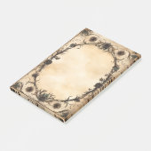 ゴシックバラアンティーク楕円フレーム ポストイット (アングル)