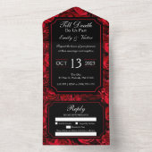 ゴシックバラオールインワン結婚式招待状 オールインワン招待状 (内側)