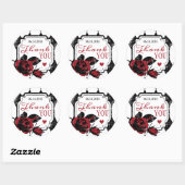 ゴシックバラグランジダイヤモンドプリントサンキューラベル ラウンドシール (シート)