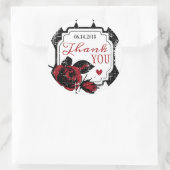 ゴシックバラグランジダイヤモンドプリントサンキューラベル ラウンドシール (バッグ)