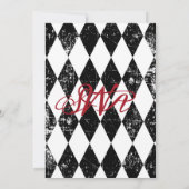 ゴシックバラグランジダイヤモンドプリントブライダルシャワー 招待状 (裏面)