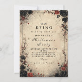 ゴシックバラコブハロウィーンお祝い 招待状 (正面)