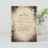 ゴシックバラコブハロウィーンお祝い 招待状 (スタンド正面)