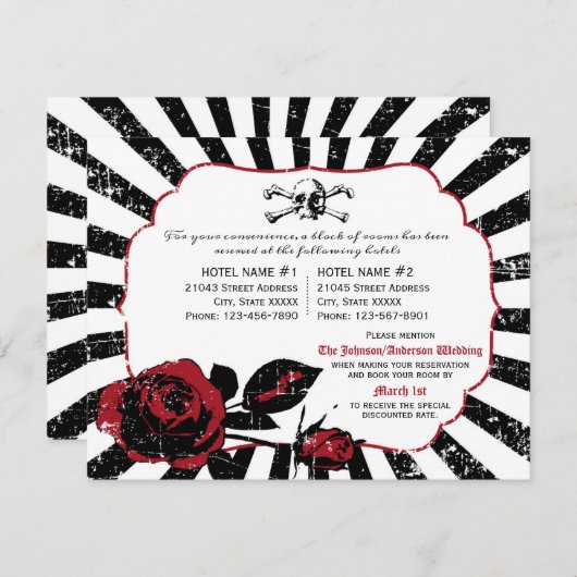 ゴシックバラスカルグランジパイレーツ結婚詳細カード エンクロージャーカード (正面/裏面)