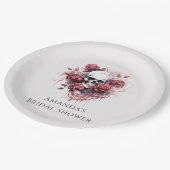 ゴシックバラスカルハロウィーンブライダルシャワー ペーパープレート (アングル)