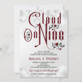 ゴシックバラズクラウドナインウェディングシャワー 招待状