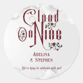 ゴシックバラズクラウドナインハロウィン結婚ズ ラウンドシール