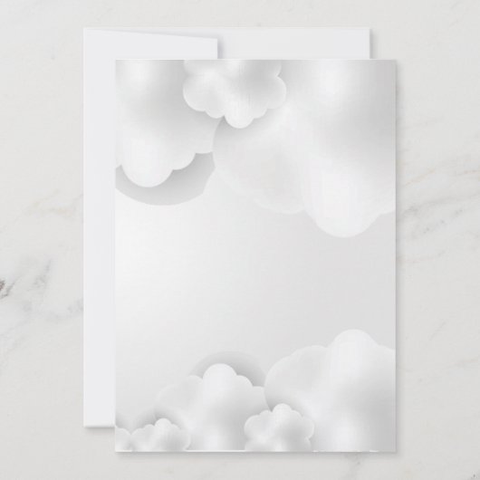 ゴシックバラズクラウドナインハロウィーンブライダルシャワー 招待状 (裏面)