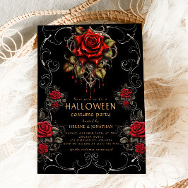 ゴシックバラダークアダルトハローウィンパーティ 招待状