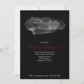 ゴシックバラブラック赤いハート点滴 招待状 (正面)