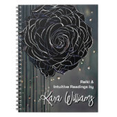 ゴシックバラブラック&グレー直感的リーディングタロット ノートブック (正面)