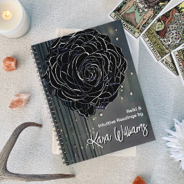 ゴシックバラブラック&グレー直感的リーディングタロット ノートブック