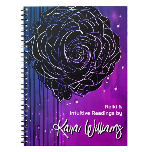 ゴシックバラブラック&パープルブライトタロット ノートブック (正面)