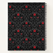 ゴシックバラブラック&レッドウェディングプランナー ノートブック (裏面)