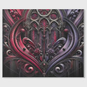 ゴシックバラ包装紙 ラッピングペーパー (フラット)